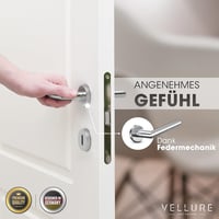 Vellure® Rozsdamentes Acél Ajtókilincs Szett 4db - Beltéri Ajtókhoz, Sablonnal 7