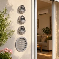 Sada vetracích mriežok proti hmyzu: 3× 150 mm mriežka + 1× 160 mm hliníková mriežka 1