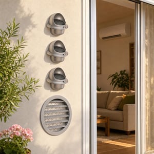 Set za zaštitu od insekata: 3x ventilacijska rešetka 150 mm + 1x aluminijska rešetka 160 mm