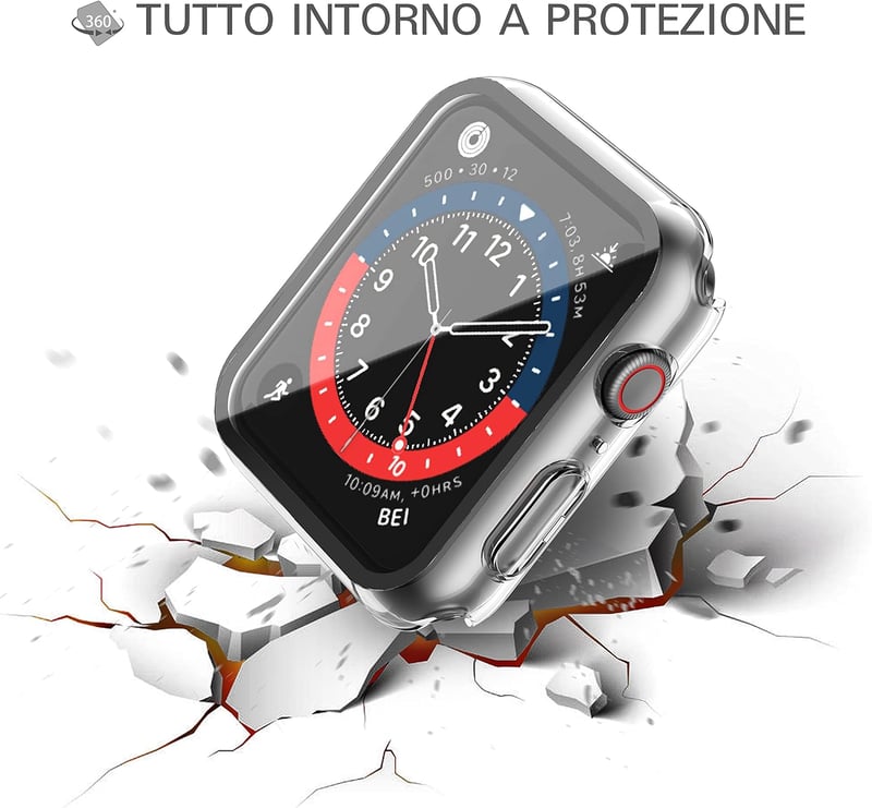 Apple Watch Series 7 41mm Védőtok - Misxi Ultravékony Edzett Üveg Átlátszó Tok
