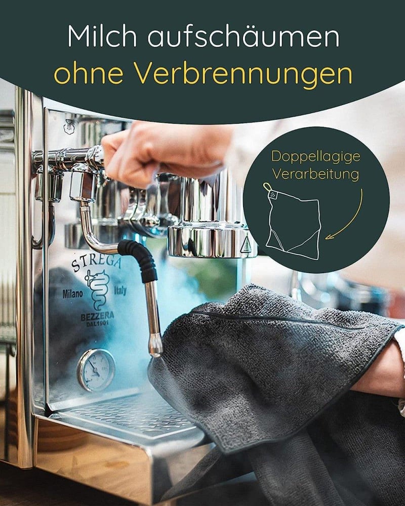 Barista Fekete Tisztítókendő Kávégéphez és Portafilterhez 45x45cm - Újracsomagolt
