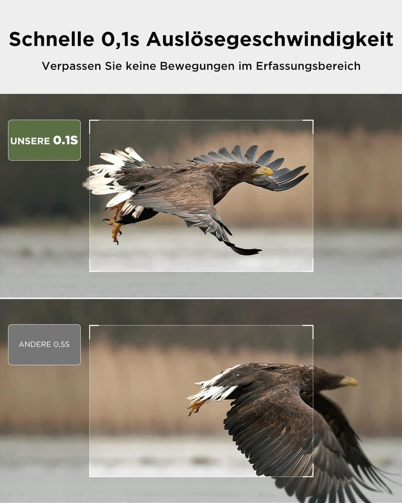 CEYOMUR 4K 30fps WiFi vadkamera, 46MP, 120° érzékelés, éjjellátó, IP66