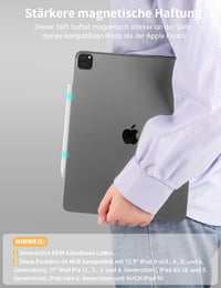 MEKO Stylus Toll Apple iPad 2018-2025 Modellekhez - Gyorstöltés, Tenyérérzékelés és Dőlésérzékenység - iPad Pro/Air/Mini Kompatibilis - White 7