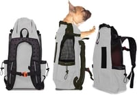WLDOCA Szürke Kutyahordozó Hátizsák 10kg-ig - Lélegző, Összecsukható, Motorozáshoz, Túrázáshoz 1