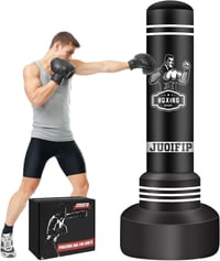 Álló boxzsák felnőtteknek - 175 cm-es NZQXJXZ edzőállvány MMA és thai box gyakorláshoz 1