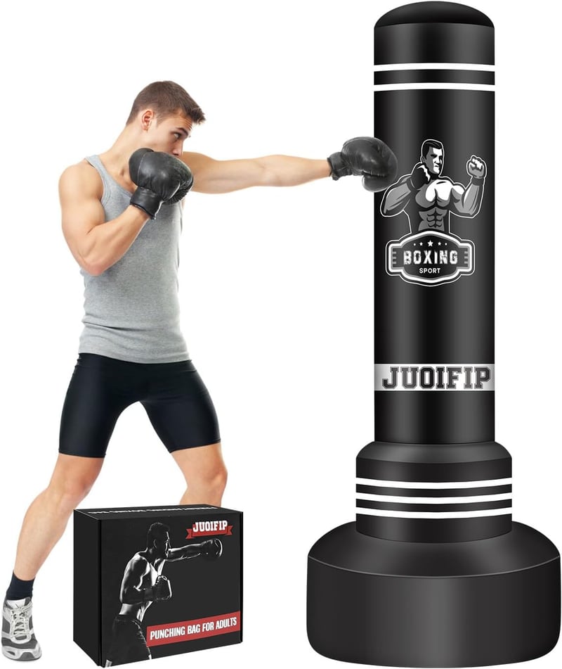 Álló boxzsák felnőtteknek - 175 cm-es NZQXJXZ edzőállvány MMA és thai box gyakorláshoz