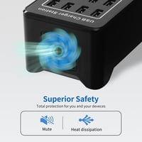 20 portos 100W-os USB töltőállomás Samsung, iPhone, Google, Xiaomi készülékekhez 4