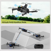FAKJANK F417 Drón 1080P Kamerával, WiFi Átvitellel és Színes LED Lámpával - Kétkamerás Kezdő Drón Gyerekeknek, Kültéri RC Quadcopter Optikai 4