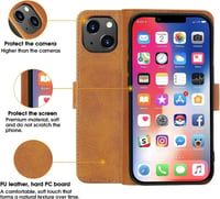 iPhone 13 mini Cresee Bőr Pénztárcás Flip Tok 6