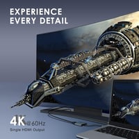 SSK 4K/60Hz Dual HDMI USB-C Hub - MacBook, Lenovo, Dell, HP, Samsung kompatibilis 6