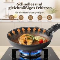 Fadware Indukciós Serpenyő Készlet - 20, 24, 28 cm Tapadásmentes Serpenyők Levehető Fogantyúval - Minden Tűzhelyhez, Kempinghez, Sütőhöz 4
