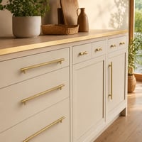Zlatni set ručkica: profil + 2x 256 mm ručkica + 6x 160 mm ručkica + 10x gumb u obliku mašne 1