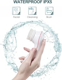 TOUCHBeauty rózsaszín elektromos arctisztító kefe szett, 3 fejjel, utazótokkal 6
