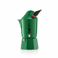 Cafetieră Moka Bialetti Alpina 3 cești 130 ml Verde — defectă, funcționează parțial: mâner rupt (stare: vezi a 2-a imagine) 1