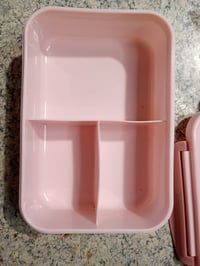 Bento box ZYETGH s priehradkami a taškou, ružová súprava desiatového boxu, 1250 ml, raňajky a — bez tašky (stav: pozri 2. obrázok) 2