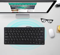 Yosoo ultravékony, halk, 78 gombos arab USB billentyűzet laptophoz és PC-hez 5