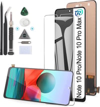 RongZy LCD Kijelző Xiaomi Redmi Note 10 Pro/Max Telefonhoz - Érintőképernyős Digitalizáló Csereképernyő Szerelőkészlettel, Fekete 1