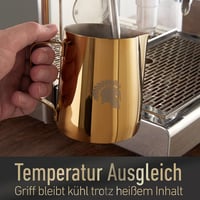 Barista Legends Rozsdamentes Acél Tejkiöntő 350ml Különleges Latte Art Kiöntőcsőrrel - Arany Színű Barista Kancsó Kávérajzoláshoz 3