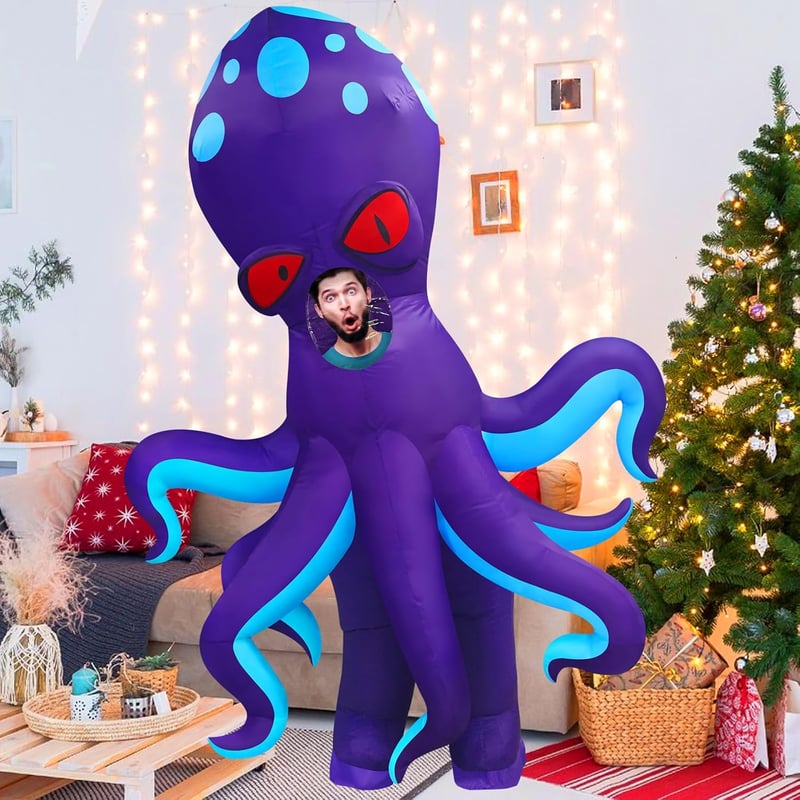 Danxilu Felfújható Jelmez Felnőtteknek - Polip és Dinoszaurusz Teljes Test Állatjelmez Férfiaknak és Nőknek - Vicces Cosplay, Party és Ünnep