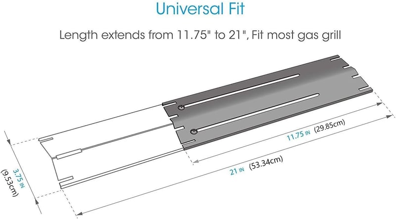 LOKHING univerzális grillrács, állítható 30,5-53,3 cm, rozsdamentes acél, 3 db