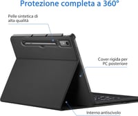 Lenovo Tab P12 2023 Bluetooth billentyűzetes tok, tollartóval - EasyAcc, fekete 7