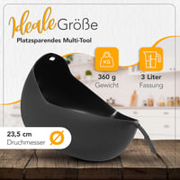 Avidi 3 az 1-ben szilikon kenyérsütő forma szett - kerek, 500g-1000g kenyérhez, receptekkel és konyhai eszközökkel 7