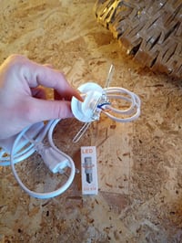 Lampă cu sare de Himalaya Landster, cristale naturale de sare, roz, din Pakistan — defectă, pentru piese: fără dulie (stare: vezi imaginea 2) 2