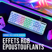 KLIM Chroma vezetékes AZERTY billentyűzet RGB háttérvilágítással 7