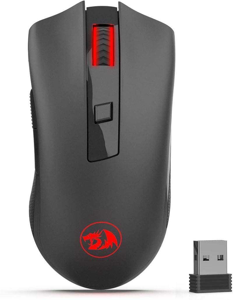 Redragon M652 vezeték nélküli optikai egér 6 gombbal, 5 DPI-fokozattal, PC és laptop kompatibilis