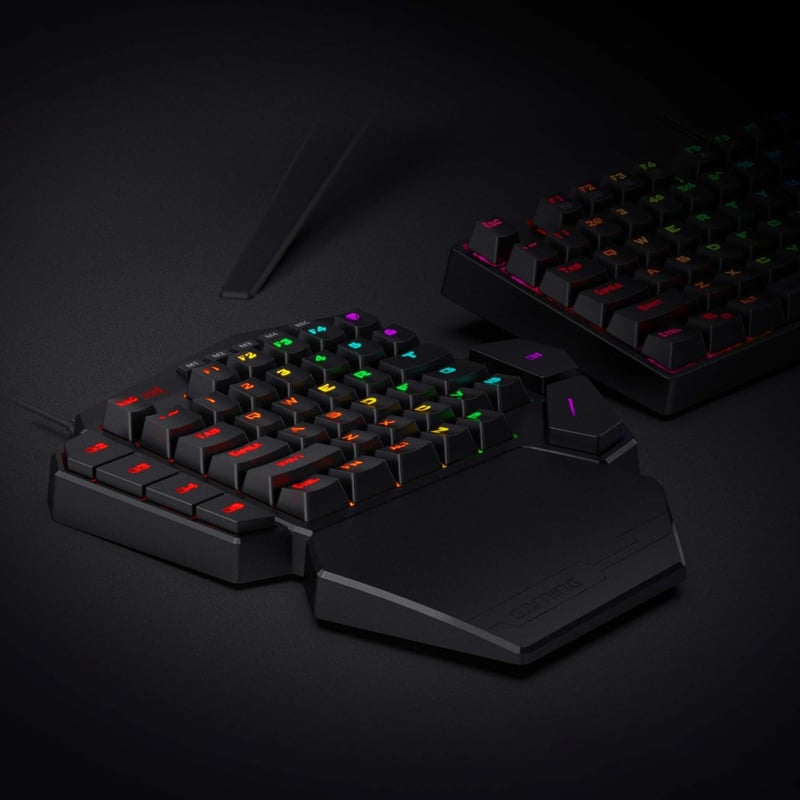 Redragon K585 DITI RGB Egykezes Mechanikus Gamer Billentyűzet, Barna Kapcsolók