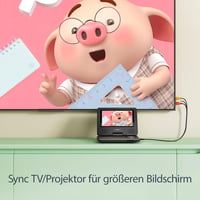 YOTON 9,5" Hordozható DVD Lejátszó Gyerekeknek Autóba, 7,5" HD Forgatható Képernyővel, 6 Órás Akkumulátorral, TV/USB/SD Kártya Támogatással 4