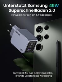 UGREEN Nexode Pro 65W GaN USB-C gyorstöltő - MacBook, iPhone 15, Galaxy S24 kompatibilis 5