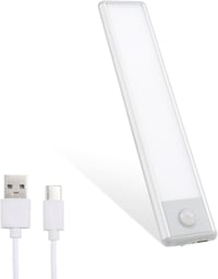 DA LIGHT USB-s mozgásérzékelős LED szekrényvilágítás, 20cm, 3000K meleg fehér, újratölthető 1