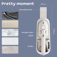 Pretty moment Gőzölős Vasaló 1500W - Otthoni és Irodai Használatra, Fehér, 400ml Kivehető Víztartály, 3 Gőzölési Mód, Minden Szövettípushoz 8