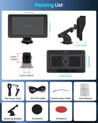 Rimoody 7" Hordozható Autórádió Carplay Android Támogatással - Érintőképernyős, Dual Bluetooth, FM Transmitter, GPS, Hangvezérlés, Airplay/A 7