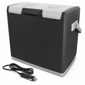 AEG KK 28 termoelektrični prijenosni hladnjak 28 L, 12V/230V, za kampiranje — neispravan, djelomično radi: neispravan kabel za napajanje (stanje: vidi drugu sliku)