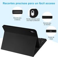 iPad 10. generációs bluetooth billentyűzetes tok, tollartóval, spanyol kiosztással 6