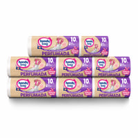 Handy Bag Illatosított Fürdőszobai Szemeteszsák 10 L, 45x45 cm, 100% Újrahasznosított Műanyag, Erős Csepegésmentes Zsák Kis Szemétládákhoz — 8 db-os szett 2
