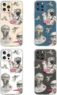 iPhone 12 Pro Max Átlátszó Punk Szobros Szilikon Tok - Ütésálló CHEORFAY Védőtok 2