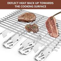 GFTIME Rozsdamentes Acél Flavorizer Sín Weber Genesis II 300 Sorozathoz - 31,8 cm Hőterelő Ízesítő Rudak Grillhez - 3 db Csomag 3