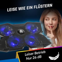 KLIM Wind Laptop Hűtő - RGB Világítás - 4 Ventilátor - USB Tápellátás - Stabil és Csendes - PC, Mac, PS4 Kompatibilis - 11-17 Colos Laptopok 7