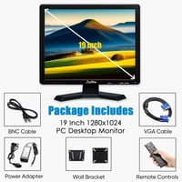 JaiHo 19" IPS Monitor Beépített Hangszórókkal - HD 1280x1024 Felbontás, HDMI Csatlakozás, PC/TV/CCTV/Raspberry Pi Kompatibilis, Távirányítóval 7