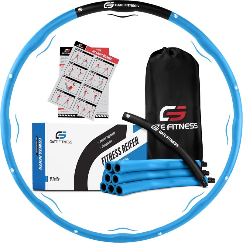 GATE FITNESS Hullámdesign Hula Hoop Karika 1,5 kg - Felnőtteknek és Gyerekeknek Fogyáshoz