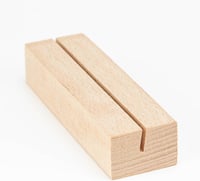 Helweet Fa Menütartó Állvány 10 db - Éttermi Asztali Kártyatartó Fényképtartóhoz, Esküvői Ültetőkártya, Étlap, Képeslap - 10x3x2 cm Fenyőfáb 4