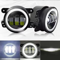 Skuntuguang 30W LED ködlámpa Jeep Wranglerhez, 10,2 cm-es, fekete, halo gyűrűs 4