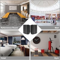 Herdio 5,25" 300W Vízálló Kültéri-Beltéri Hangszórópár Falra Szerelhető - Terasz, Kert, Étterem Használatra (Fekete) 7