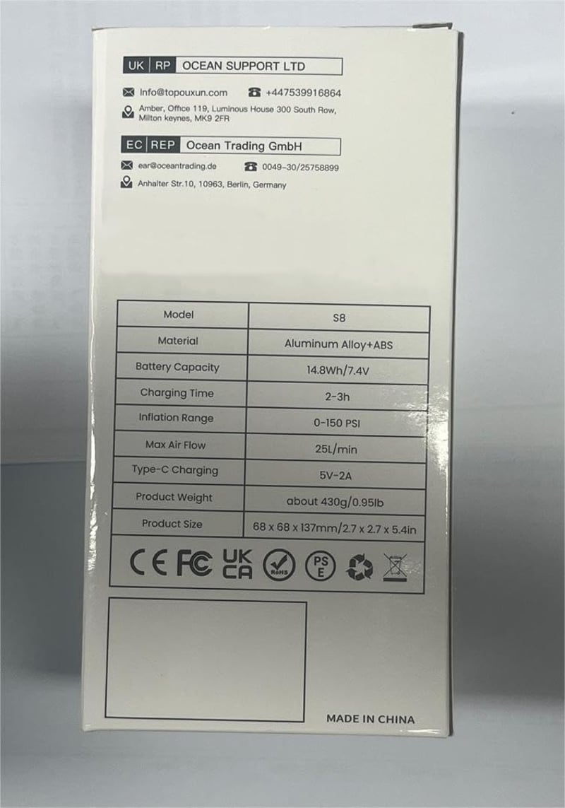ZETHORS 150 PSI elektromos kerékpárpumpa, LED-es, 6000mAh-s akkumulátorral, autókhoz, biciklikhez