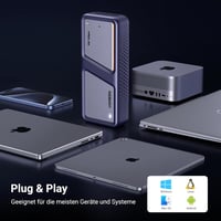 UGREEN USB 4 M2 Ház 40Gbps NVMe Külső SSD Adapter Hatékony Hűtéssel, 8TB Kapacitás, MacBook Pro M4/M4 Pro/Max és HP Celeron N4120 Kompatibil 6