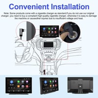Podofo 9" IPS Autórádió Vezeték Nélküli Apple CarPlay & Android Auto Támogatással - Érintőképernyős Bluetooth Médialejátszó, FM, USB, AUX 7