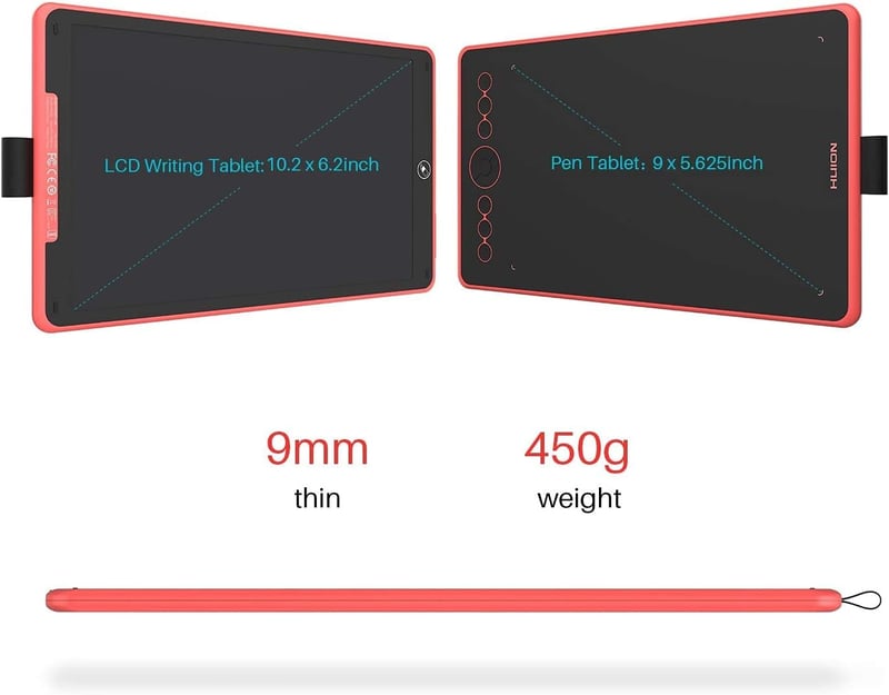 HUION Inspiroy Ink H320M Korallpiros Grafikus és LCD Írótábla, Windows/Mac/Android